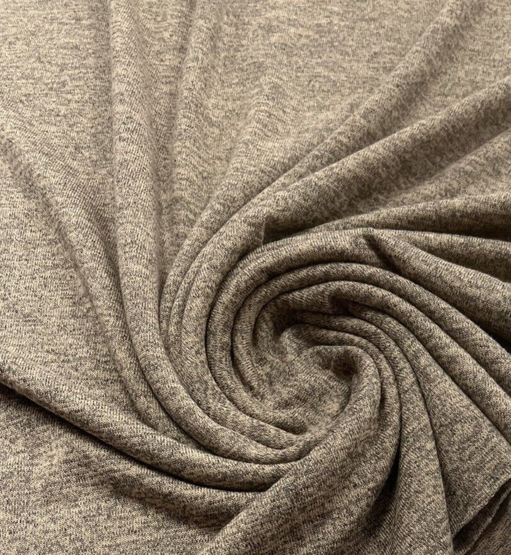 Stone Melange Knit Stretch Fabric - T9 Fabrics